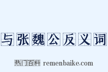 与张魏公反义词是什么意思的图片